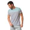 tee-shirt rayé blanc marine vert homme