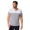 tee-shirt rayé blanc marine pour homme