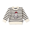 pull rayé ecru marine enfant