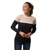 pull ecru rose marine pour femme hublot