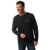 tee-shirt manche longue en marine pour homme hublot