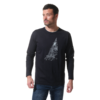 Tee-shirt manche longue marine pour homme hublot