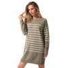 Robe rayé kaki et ecru femme hublot