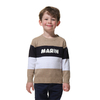 Pull Beige-Marine_Blanc Garçon hublot