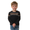 Pull Enfant Marine-Blanc-Marron hublot