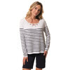 Pull rayé Blanc-Marine pour femme hublot