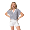 MALWINA femme tee shirt blancmarine hublot mode marine