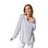 VALAHA blouse femme BLANCBLEU hublot mode marine