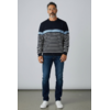 Pull hublot marine/pool/blanc