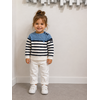 T shirt marinière / bleu fille hublot
