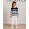 T shirt manche longue fille hublot bleu / marine /blanc