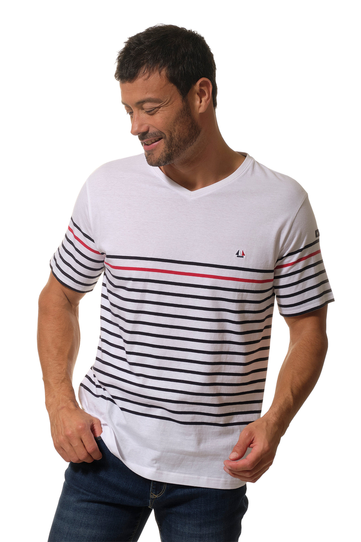 Tee-shirt marinière col rond Bruce - Hublot Mode Marine