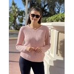 pull rose en coton acrylique femme PIVOINE Hublot Mode Marine