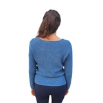 pull bleu en coton acrylique femme PIVOINE Hublot Mode Marine