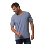 tee-shirt bleu col v homme