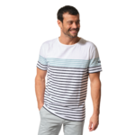 marinière blanc marine vert homme