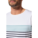 marinière blanc marine vert homme