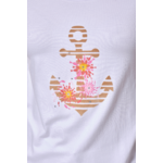 tee-shirt blanc motif encre femme