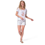tee-shirt blanc motif encre femme
