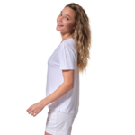 tee-shirt blanc motif encre femme