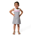robe rayé blanc marine rose fille