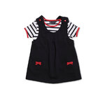 ensemble tee-shirt robe marine blanc rouge bébé fille