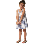 robe fluide légère blanc bleu fille