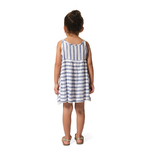 robe fluide légère blanc bleu fille