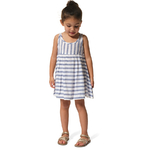 robe fluide légère blanc bleu fille