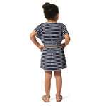robe éponge marine blanc fille