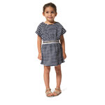 robe éponge marine blanc fille