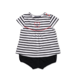 ensemble blanc marine bébé fille