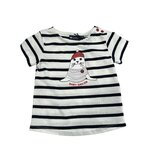 marinière blanc marine bébé