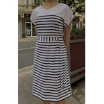 robe rayé blanc marine femme