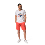 tee-shirt blanc avec imprimé pour homme