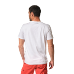 tee-shirt blanc avec imprimé pour homme