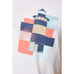 tee-shirt blanc avec imprimé pour homme