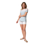 marinière blanc vert femme