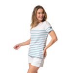 marinière blanc vert femme
