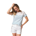 marinière blanc vert femme