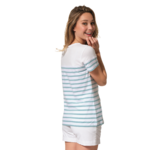 marinière blanc vert femme