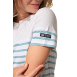 marinière blanc vert femme