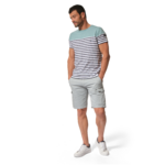 tee-shirt rayé blanc marine vert homme