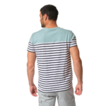 tee-shirt rayé blanc marine vert homme