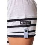 tee-shirt rayé blanc marine pour homme