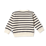 pull rayé ecru marine enfant