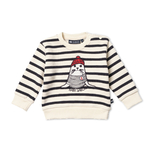 pull rayé ecru marine enfant