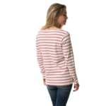 marinière manche longue ecru rose pour femme
