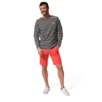 tee-shirt marine et ecru pour homme