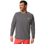 tee-shirt marine et ecru pour homme